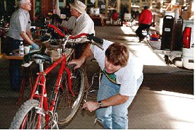 Checking out a bike